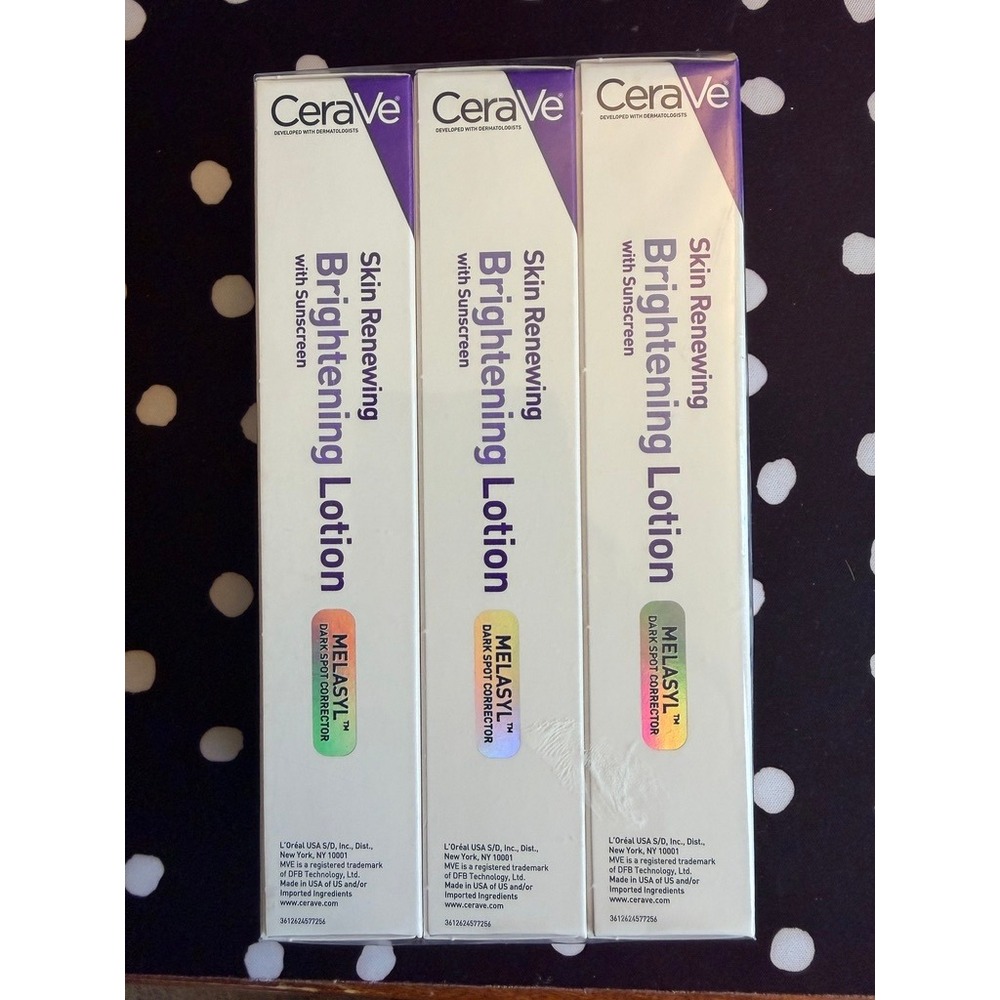 CeraVe Skin Renewing Brightening Lotion SPF 30 1.35oz 3pk Melasyl Dark Spot NEW